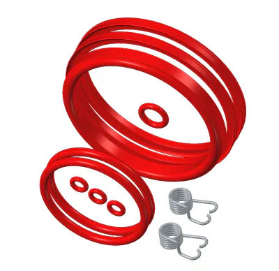 Spare gaskets, o-rings and springs